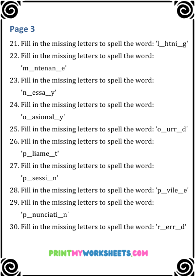 6th Grade Spelling Worksheets PDF | Free English Downloadable 4 6th Grade Spelling Worksheets PDF | Free English Downloadable - Image 4