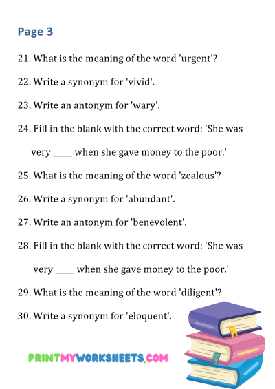 6th Grade Vocabulary and Language Worksheets PDF | Free English Downloadable 4 6th Grade Vocabulary and Language Worksheets PDF | Free English Downloadable - Image 4