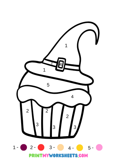 Halloween Math Coloring Worksheets PDF | Free Downloadable 5 Halloween Math Coloring Worksheets PDF | Free Downloadable - Image 5