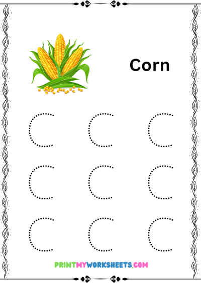 Pre-K Thanksgiving Alphabet Tracing Worksheets PDF | Free Downloadable 5 Pre-K Thanksgiving Alphabet Tracing Worksheets PDF | Free Downloadable - Image 5