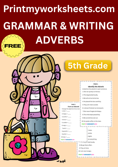 5th Grade Adverbs Worksheets PDF