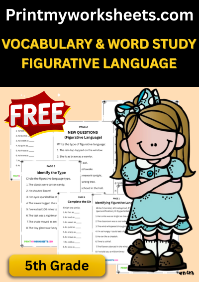 5th Grade Figurative Language Worksheets PDF