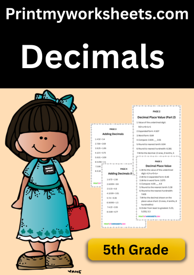 5th Grade Decimals Worksheets PDF