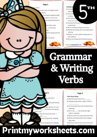 5th Grade Verbs Worksheets PDF | Free Downloadable 1 5th Grade Verbs Worksheets PDF