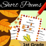 1st Grade Thanksgiving Short Poem Worksheets PDF