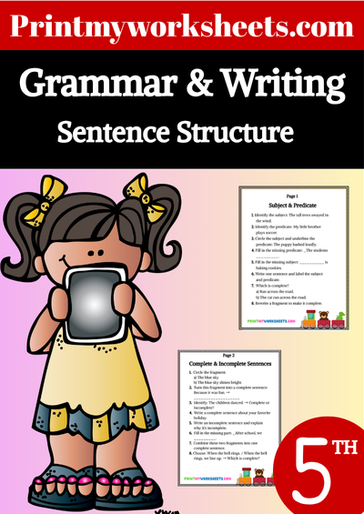 5th Grade Sentence Structure Worksheets PDF | Free Downloadable 1 5th Grade Sentence Structure Worksheets PDF