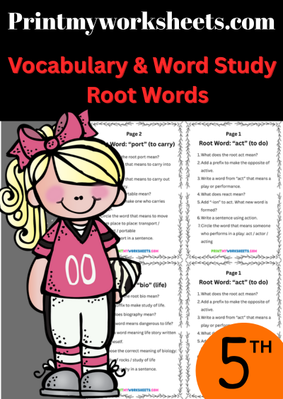 5th Grade Root Words Worksheets PDF | Free Downloadable 1 5th Grade Root Words Worksheets PDF