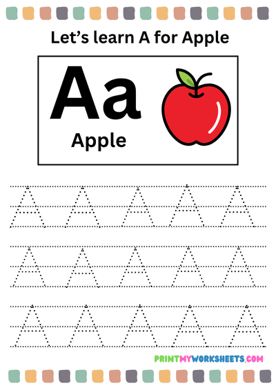 Pre-K A to Z Tracing Letter Worksheets PDF| Free English Downloadable 2 Pre-K A to Z Tracing Letter Worksheets PDF| Free English Downloadable - Image 2