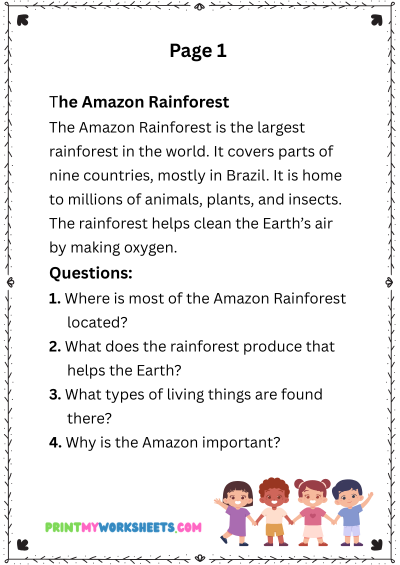 5th Grade Reading Comprehension Non-Fiction Worksheets PDF | Free Downloadable 2 5th Grade Reading Comprehension Non-Fiction Worksheets PDF | Free Downloadable - Image 2