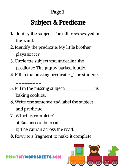 5th Grade Sentence Structure Worksheets PDF | Free Downloadable 2 5th Grade Sentence Structure Worksheets PDF | Free Downloadable - Image 2