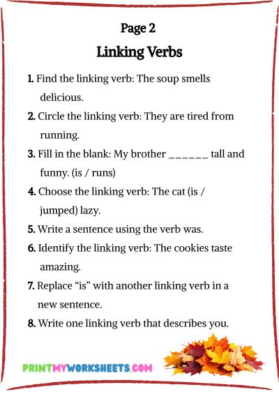 5th Grade Verbs Worksheets PDF | Free Downloadable 3 5th Grade Verbs Worksheets PDF | Free Downloadable - Image 3