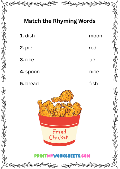 Kindergarten Thanksgiving Rhyming Words Worksheets PDF | Free Downloadable 4 Kindergarten Thanksgiving Rhyming Words Worksheets PDF | Free Downloadable - Image 4