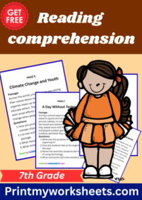7th Grade Reading Comprehension Worksheets PDF – No Prep Classroom ...