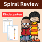 Kindergarten English Spiral Review Worksheets PDF