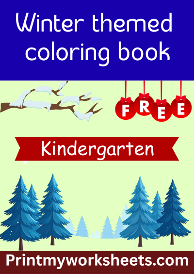 Pre-K Winter Coloring Worksheets PDF