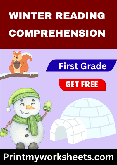 1st Grade Winter Reading Comprehension Worksheets PDF | Free Downloadable
