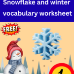 1st Grade Winter Vocabulary Worksheets PDF