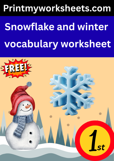 1st Grade Winter Vocabulary Worksheets PDF | Free Downloadable