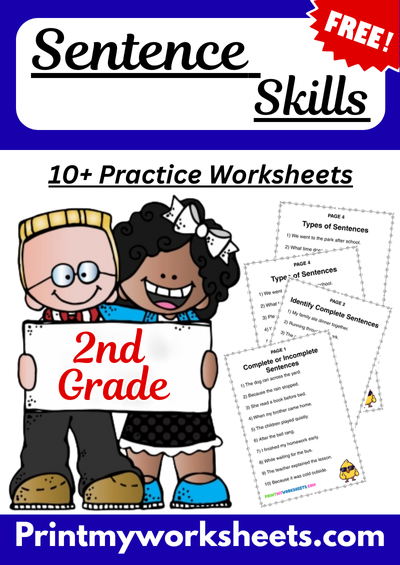 2nd Grade Sentence Skills Worksheets PDF