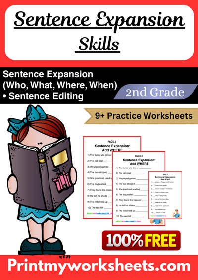 2nd Grade Sentence Expansion Worksheets PDF