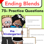 Pre-K Phonics Ending Blends Worksheets PDF | Free Printable Early Reading