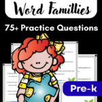 Pre-K Word Families Worksheets PDF
