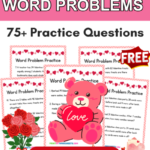 3rd Grade Valentine’s Day Word Problems Worksheets PDF