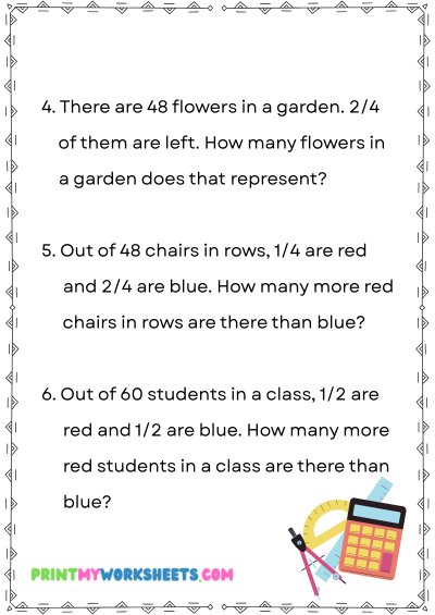 3rd Grade Fractions Word Problems Worksheets PDF – Math Practice Pack for Review, Test Prep & Daily Spiral Work 3 3rd Grade Fractions Word Problems Worksheets PDF – Math Practice Pack for Review, Test Prep & Daily Spiral Work - Image 3