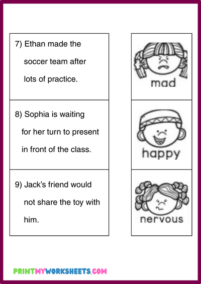 1st Grade Back to School Feelings and Emotions Worksheets PDF - Print ...