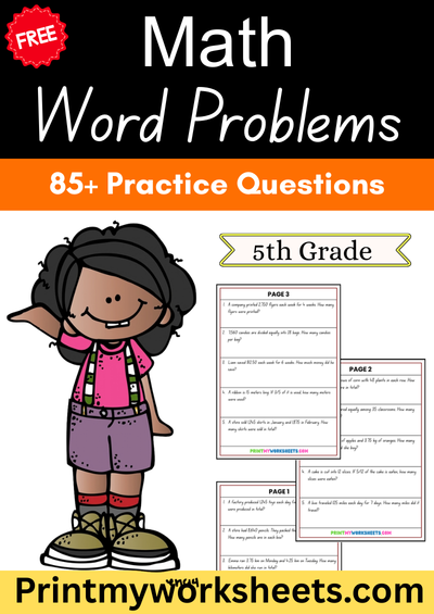 5th Grade Math Word Problems Worksheets PDF