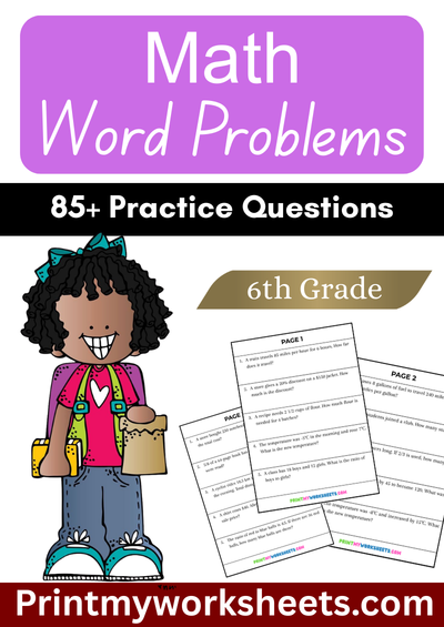6th Grade Math Word Problems Worksheets PDF
