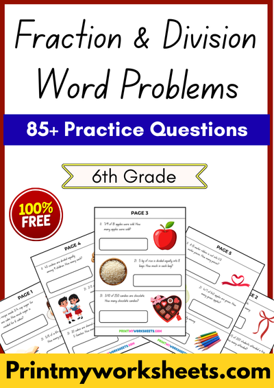 6th Grade Fraction Division Word Problems PDF