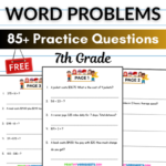 7th Grade Decimals Word Problems Worksheets PDF
