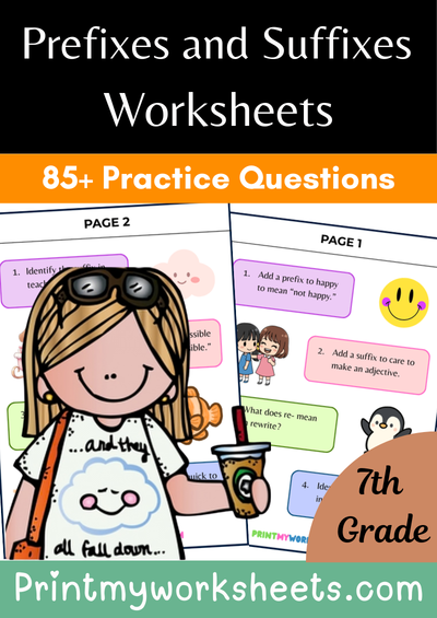 7th Grade Prefixes Suffixes Worksheets PDF
