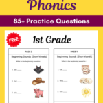 1st Grade Introduction to Phonics Worksheets PDF