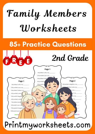 2nd Grade Family Members Worksheets PDF Free