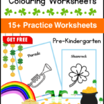 Pre-K St Patricks Day Coloring Worksheets PDF