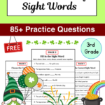 3rd Grade St Patricks Day Sight Words Worksheets PDF