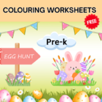 Pre-K Easter Day Coloring Worksheets PDF