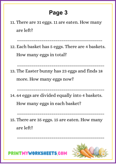 2nd Grade Easter Math Olympiad | Free Downloadable 4 2nd Grade Easter Math Olympiad | Free Downloadable - Image 4