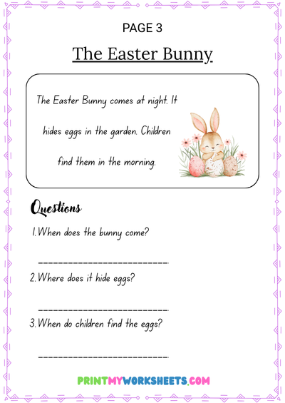 1st Grade Easter Day Reading Comprehension | Free Downloadable PDF 4 1st Grade Easter Day Reading Comprehension | Free Downloadable PDF - Image 4