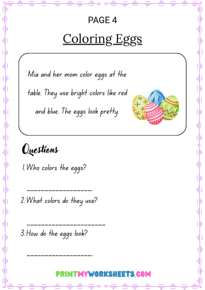 1st Grade Easter Day Reading Comprehension | Free Downloadable PDF 5 1st Grade Easter Day Reading Comprehension | Free Downloadable PDF - Image 5