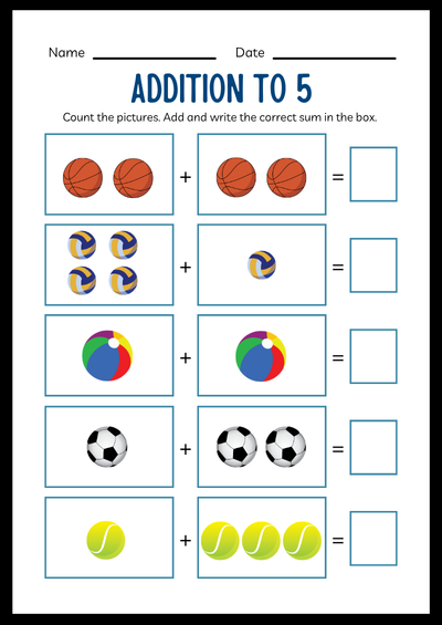 Kindergarten Addition Math Worksheets Fun | Free Downloadable 5 Kindergarten Addition Math Worksheets Fun | Free Downloadable - Image 5