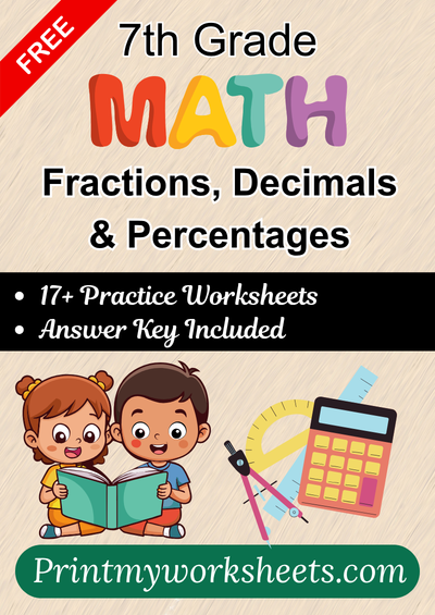 7th grade fractions decimals percentages worksheet