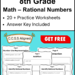 8th grade rational numbers worksheet