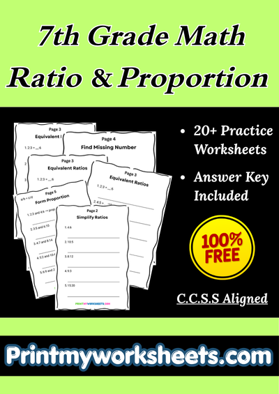 7th grade ratio proportion worksheet for kids