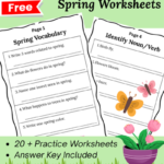 4th Grade Spring English Worksheets PDF