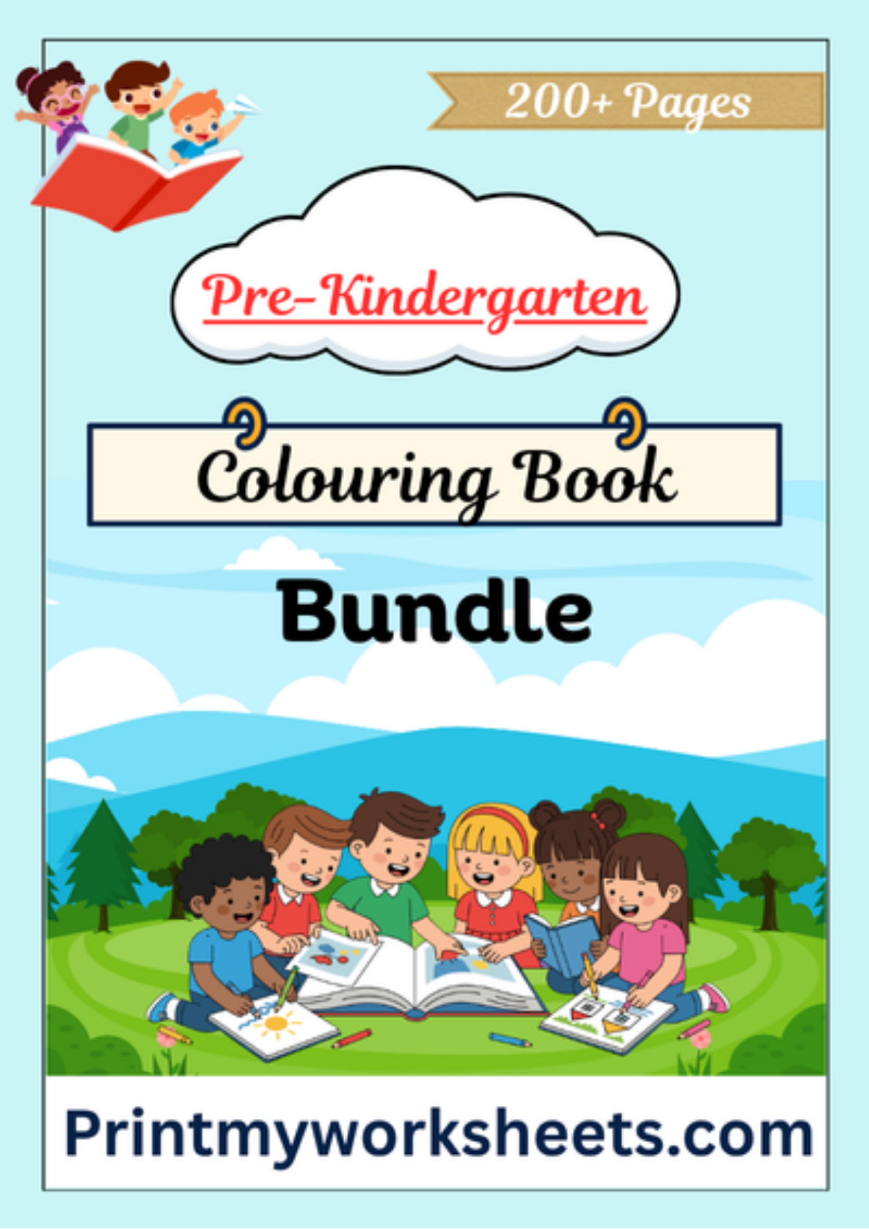 Pre-KG Coloring Worksheets Bundle | 200+ Pages Kids Activity Pack 1 Pre-KG Coloring Worksheets Bundle