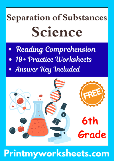 6th Grade Separation of Substances Worksheets