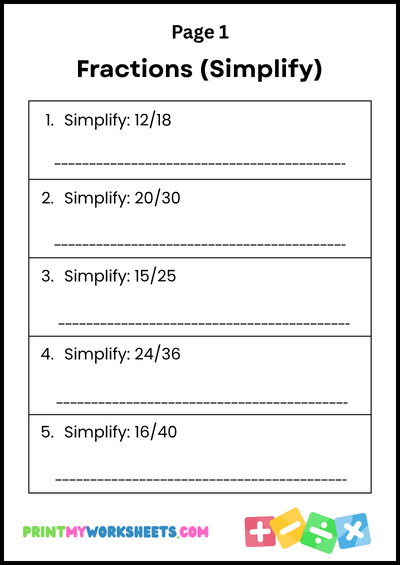 7th grade fractions decimals percentages worksheet | Free Downloadable PDF